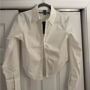 Wild Fable Ivory Button-Up Blouse